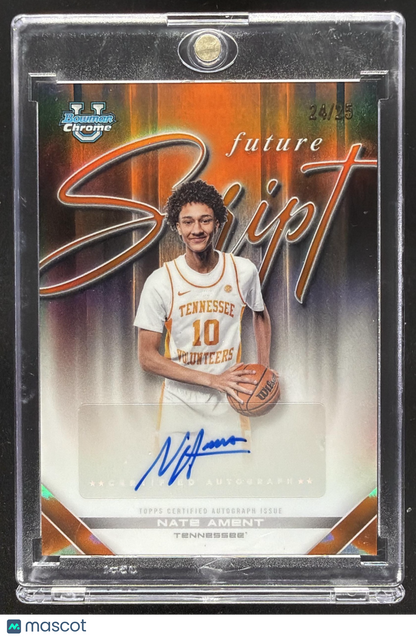 2025-26 Bowman Nate Ament #FS-NA Future Script Orange Refractor 24/25 Auto