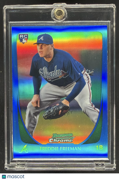 2011 Bowman Chrome Freddie Freeman #185 Blue Refractor 55/150 RC