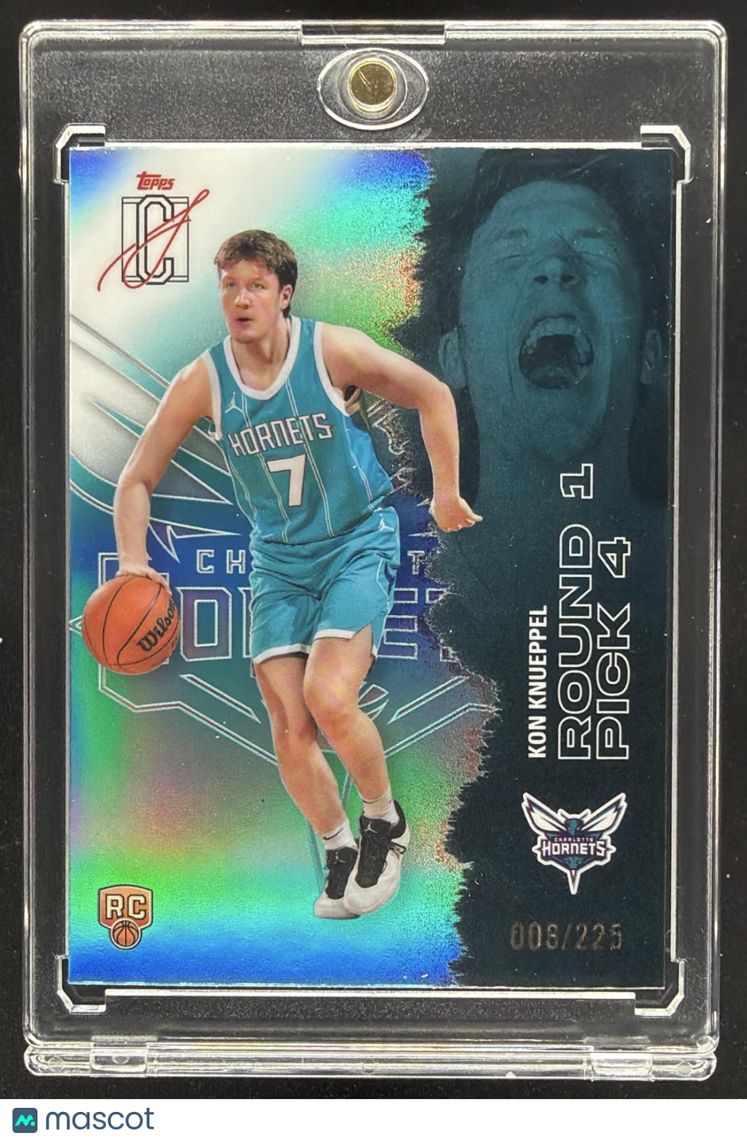 2025 Topps Signature Class Kon Knueppel #103 Chrome Rookie Teal Refractor /225 RC