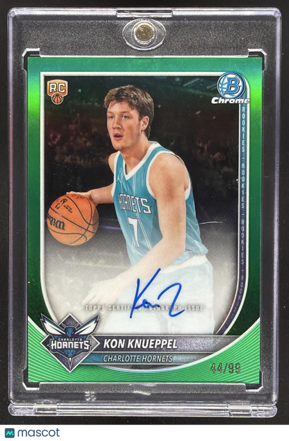 2025 Bowman Kon Knueppel #BCA-KK Chrome Auto Green Geometric Refractor /99 RC