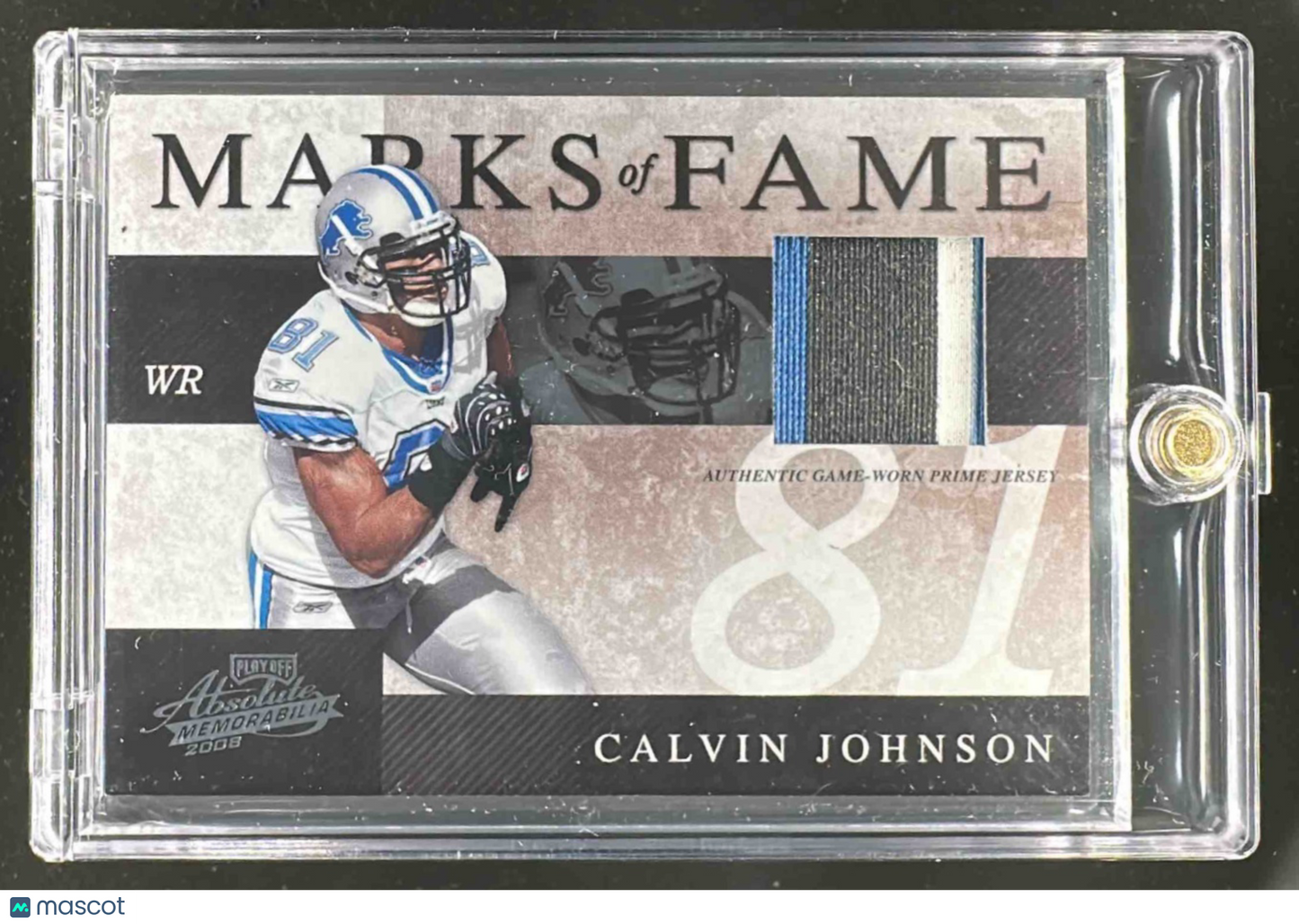 2008 Donruss Calvin Johnson Patch Marks Of Fame /50
