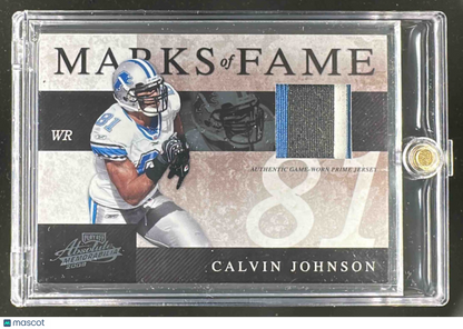 2008 Donruss Calvin Johnson Patch Marks Of Fame /50