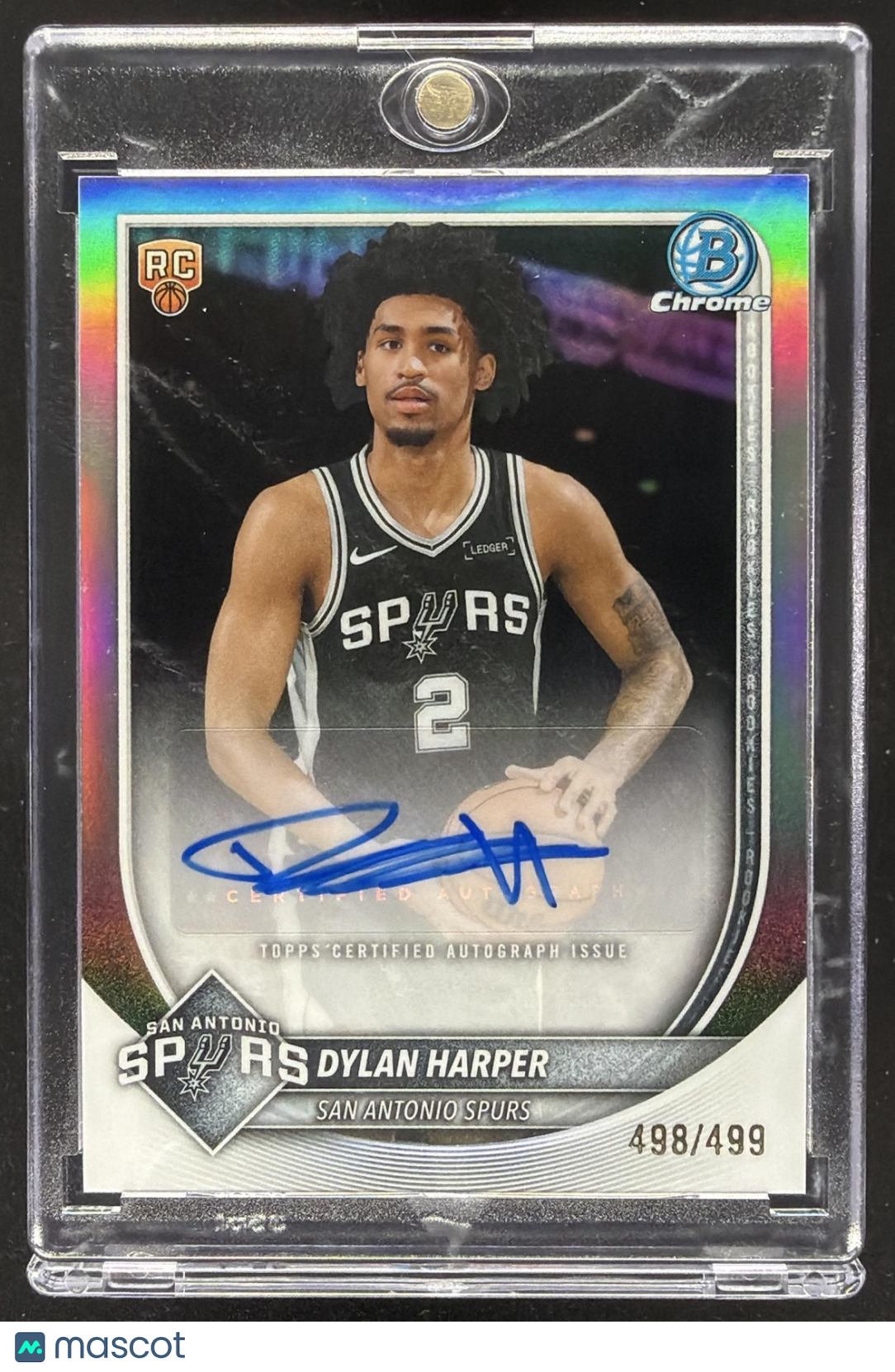 2025-26 Bowman Dylan Harper #BCA-DH Chrome Auto Refractor 498/499 RC