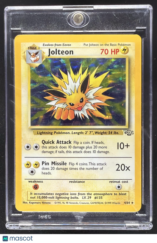 1999 Pokemon Jungle Jolteon #4/64 Holo