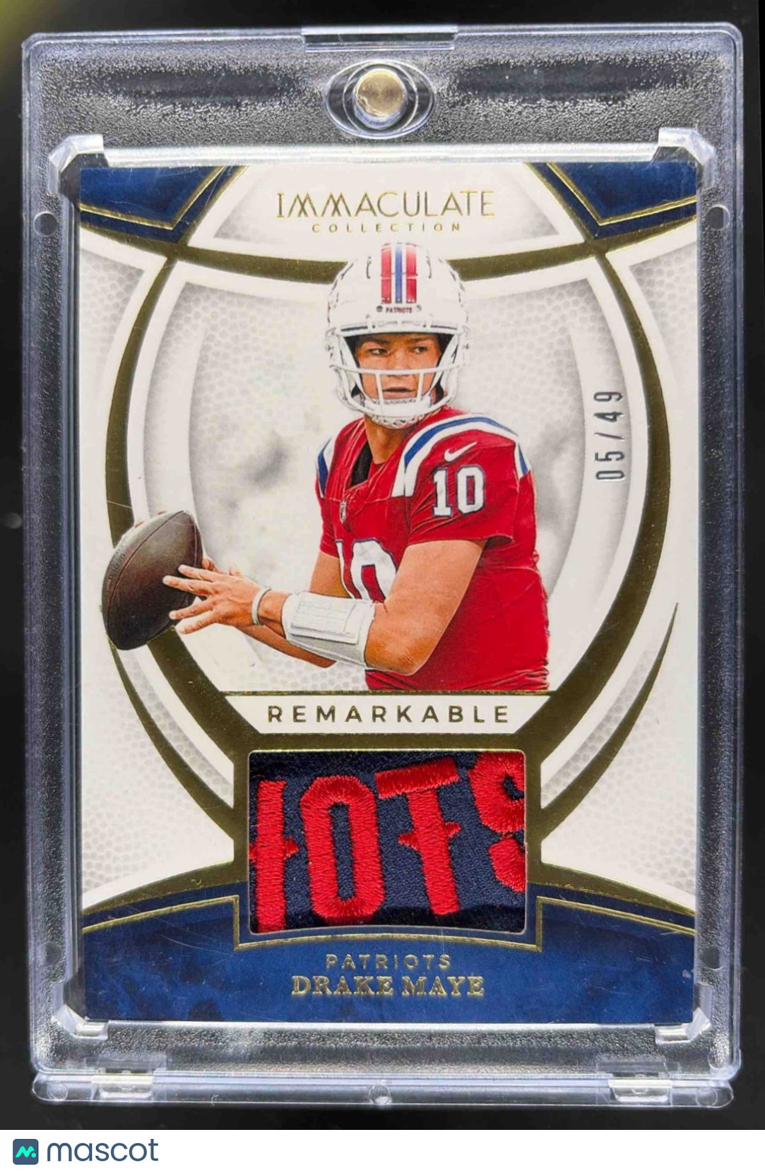 2025 Panini Immaculate Collection Drake Maye #26 Remarkable Jerseys /49 Patch
