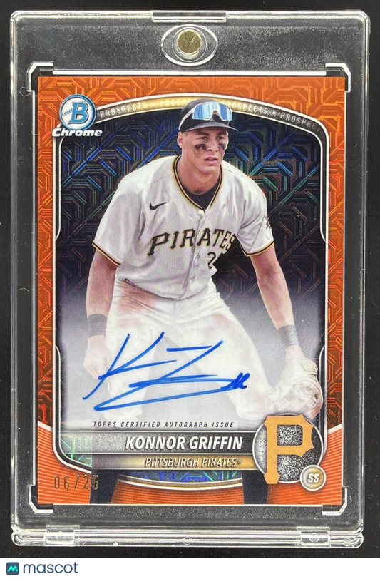 2025 Bowman Konnor Griffin #BMA-KG Chrome Prospect Auto Mega Box Orange Refractor /25