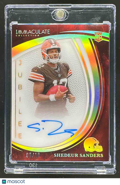 2025 Panini Immaculate Collection Shedeur Sanders #1 Rookie Auto Gold /10