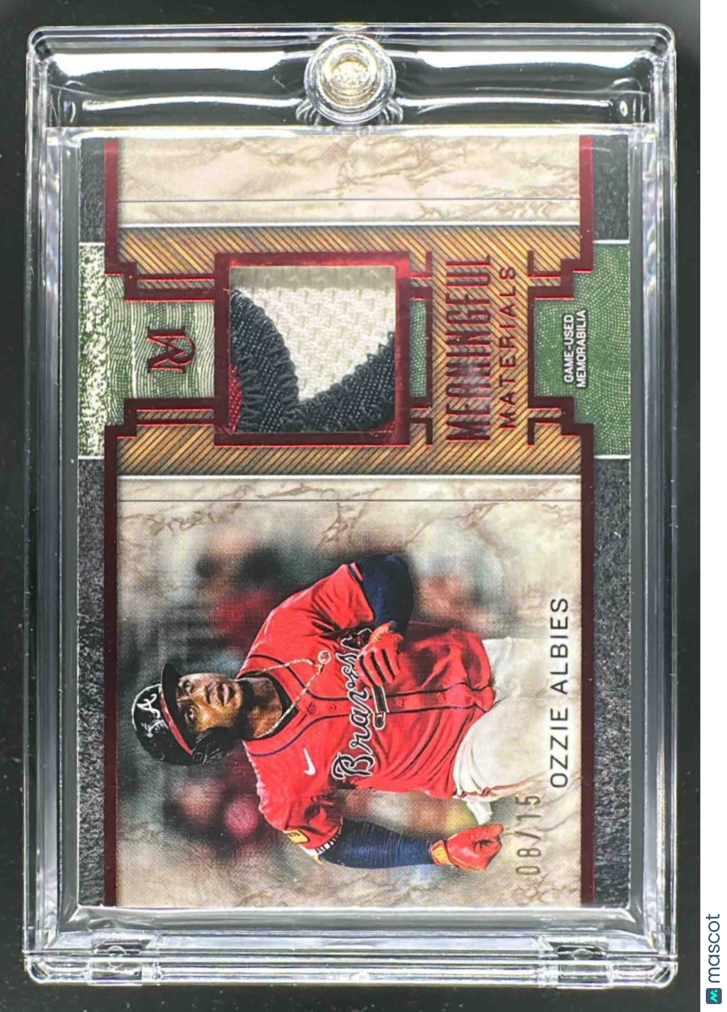 2025 Topps Museum Collection Ozzie Albies #MMJP-OA Jumbo Patch Relic /15