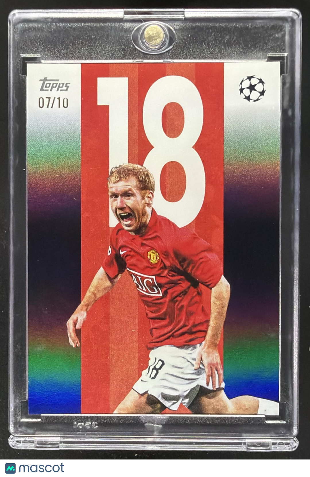 2025 Topps UEFA CC Paul Scholes #BB-6 Best Of The Legendary Numbers Black Foil /10