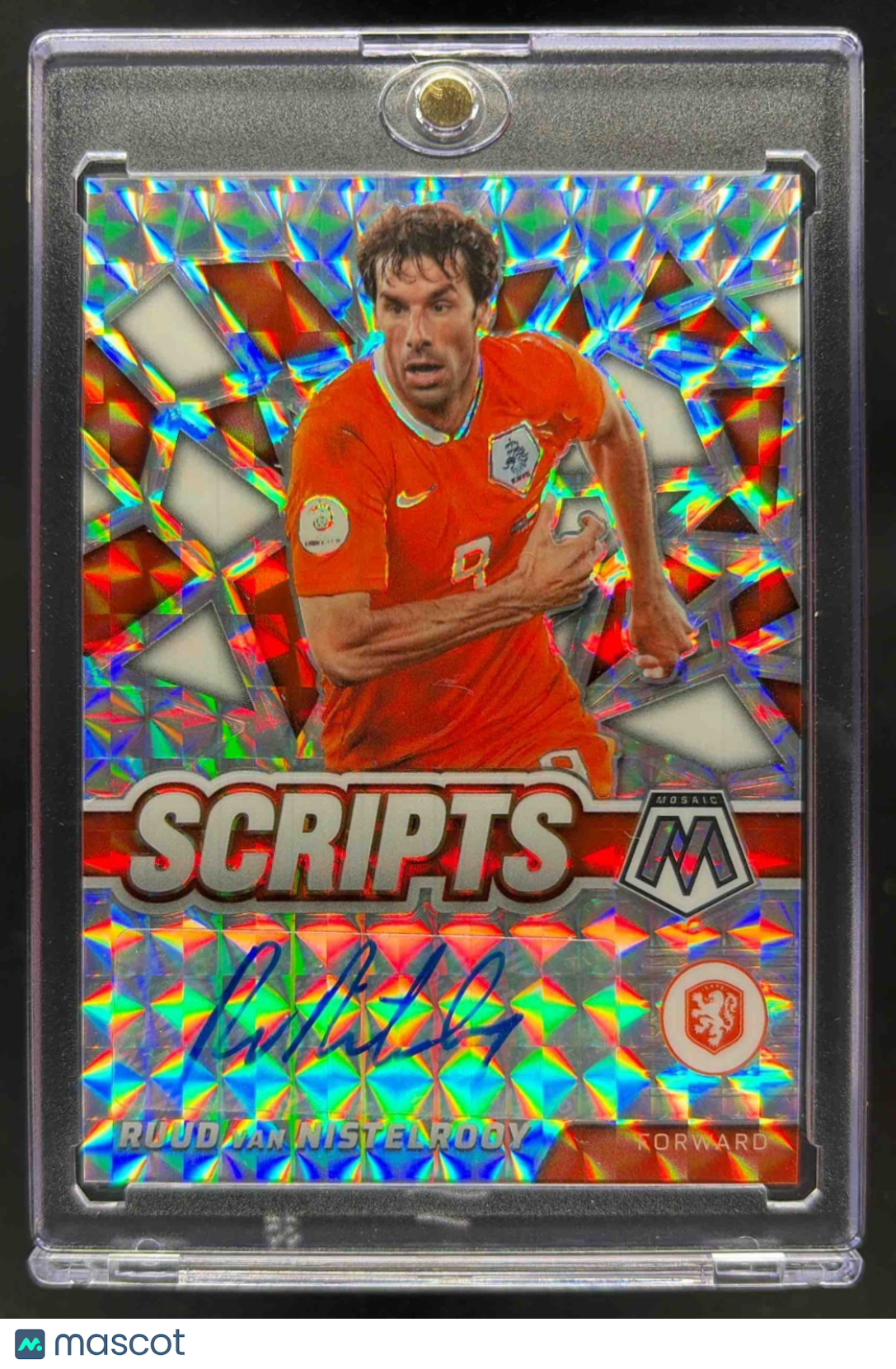 2021 Panini Mosaic Road to FIFA World Cup Ruud van Nistelrooy #S-RVN Scripts Mosaic Auto