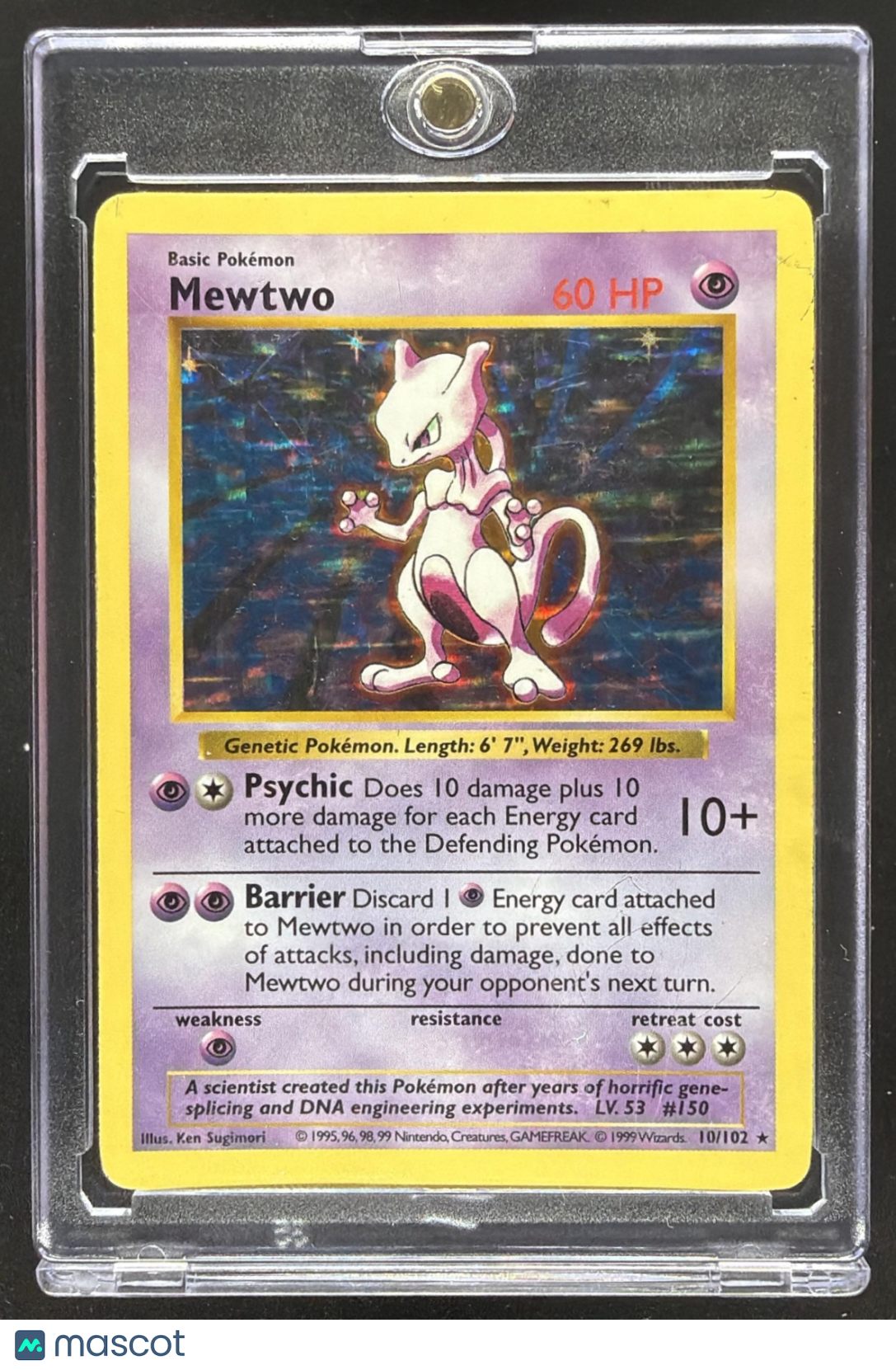 1999 Pokemon Mewtwo #10/102 Set Holo