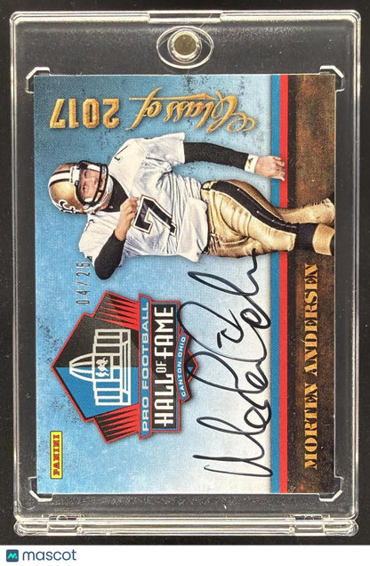 2017 Panini Morten Andersen #MS-MA Milestone Scripts /25 Auto