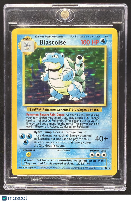 1999 Pokemon Set Blastoise #2/102 Holo