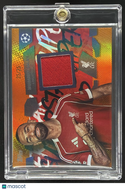 2025-26 Topps UEFA CC Mohamed Salah #TSR-MS Superstar Patch Orange Foil 25/25