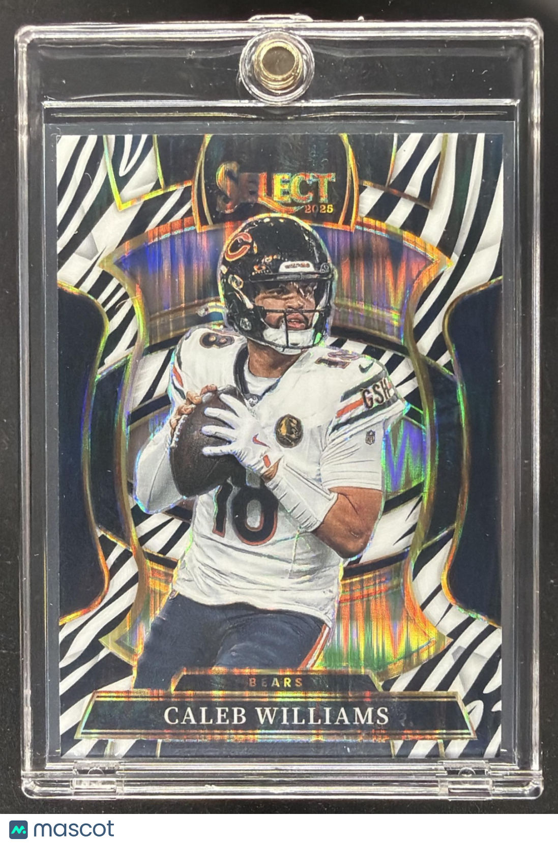 2025 Panini Select Caleb Williams #73 Zebra Shock SP