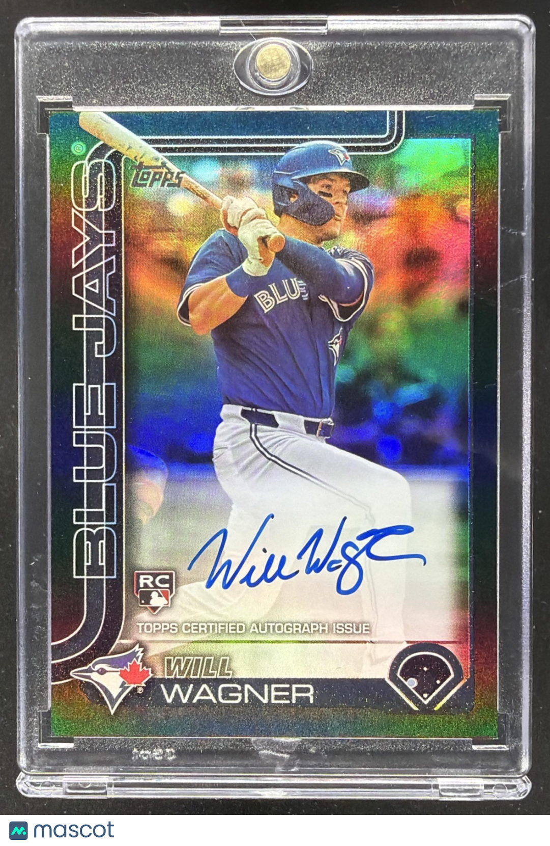 2025 Topps Will Wagner #430 Real One Auto Series 2 Black Foil 3/10 RC