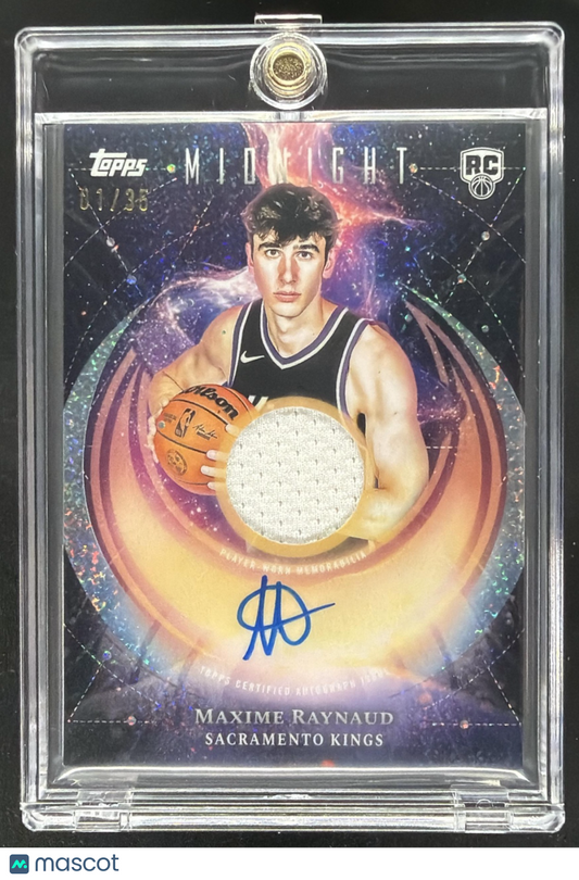 2025 Topps Midnight Maxime Raynaud #RJA-MR Rookie Jersey Auto Winter Solstice /35 RC