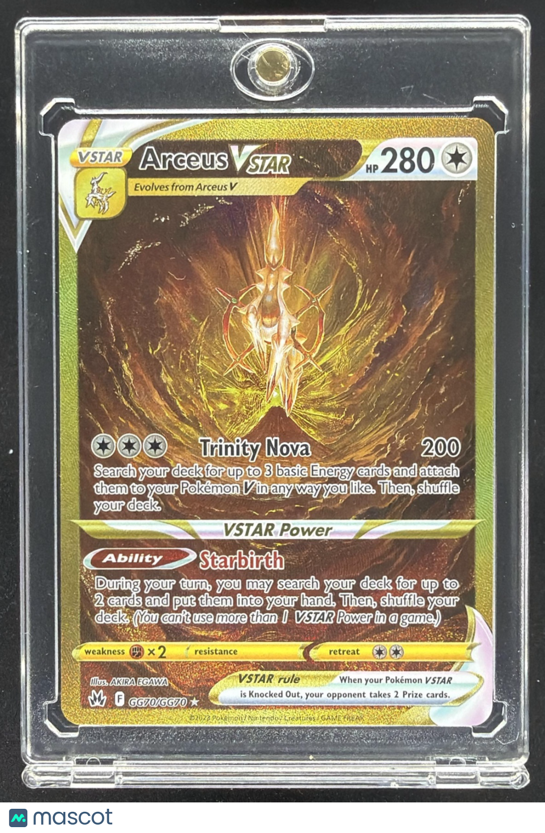 2023 Pokemon Sword & Shield Crown Zenith Arceus VSTAR #GG70/GG70